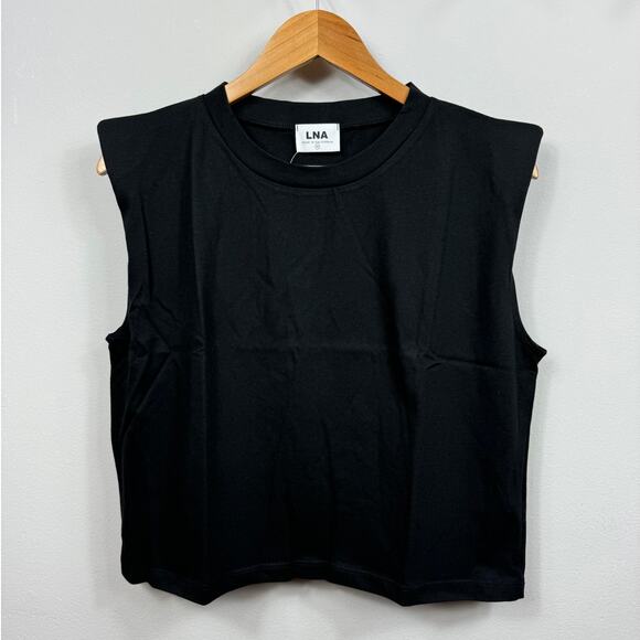 LNA Strong Shoulder Tee in Black Size S - Picture 2 of 8